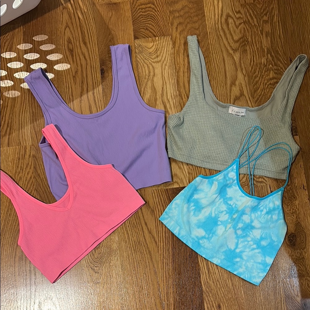 Stylish Women's Crop Tops - Purple, Pink, Green, Blue